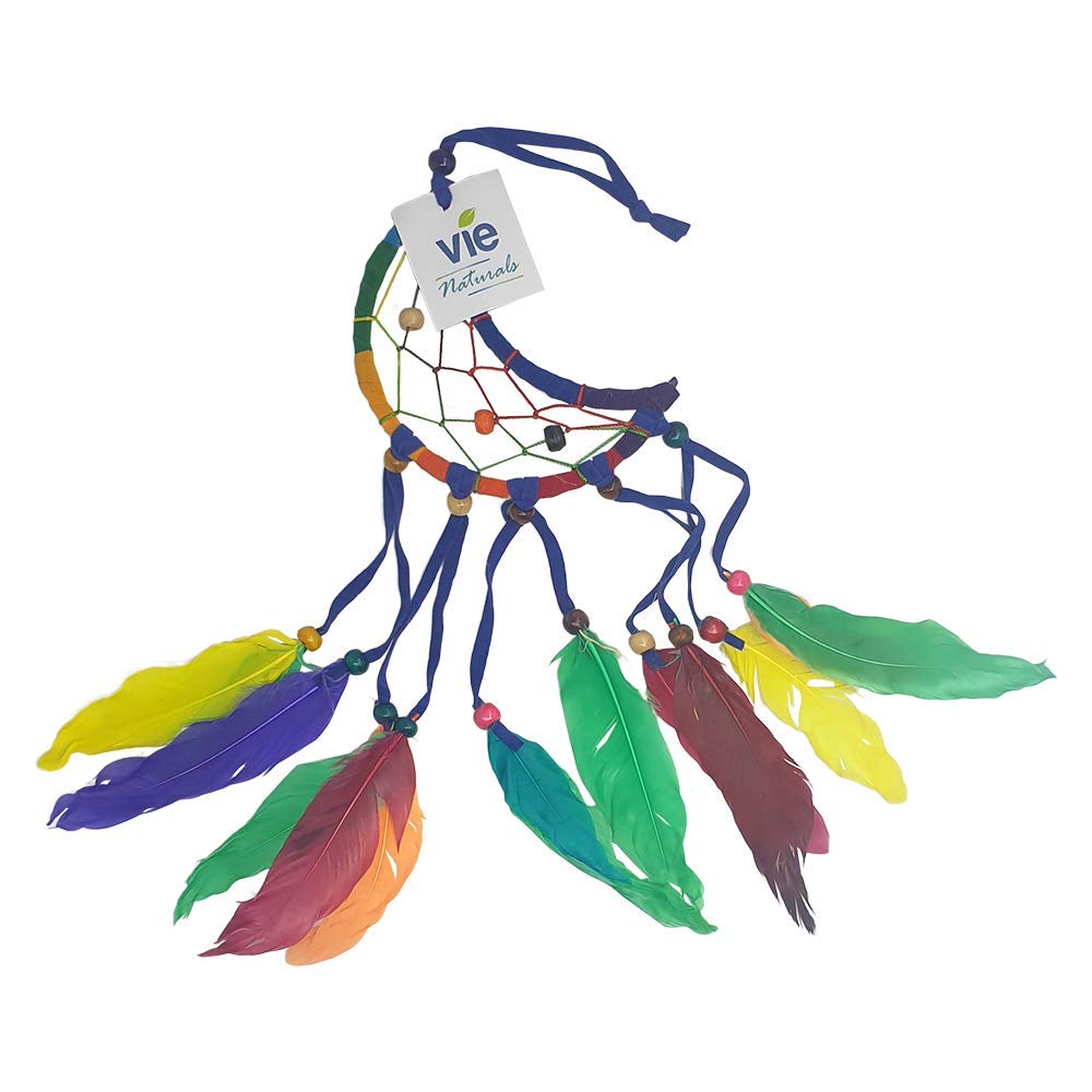 VIE Naturals Tree of Life Dream Catcher, 9cm, Rainbow