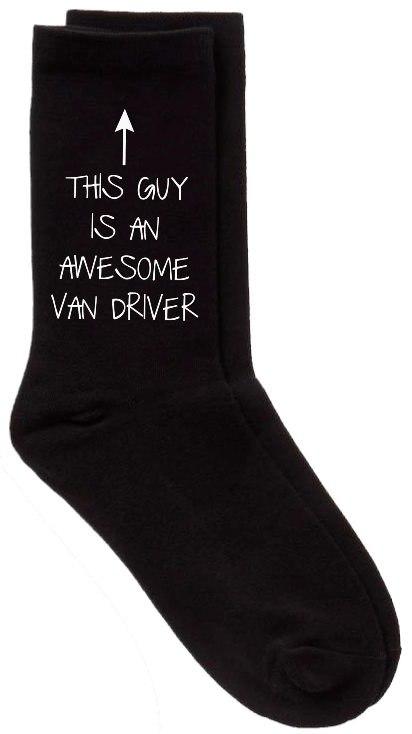 60 Second Makeover Limited This Guy Is An Awesome Van Driver Mens Black Socks (One Size)