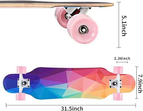 Miniatura 2 de Monopatín pequeño de 31 pulgadas para niños, adolescentes y adultos