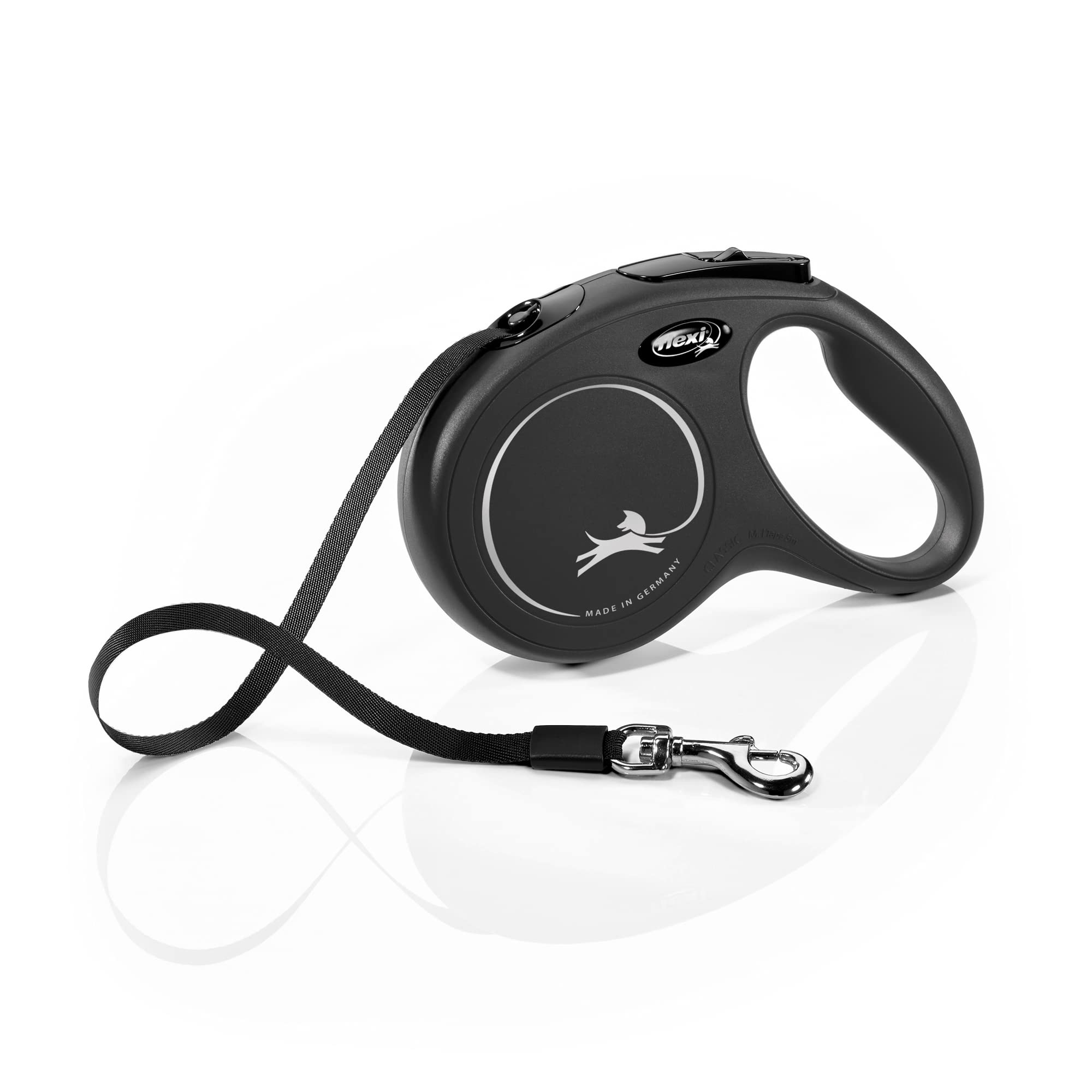 Flexi New Classic M ,Cinta 5m, Negro