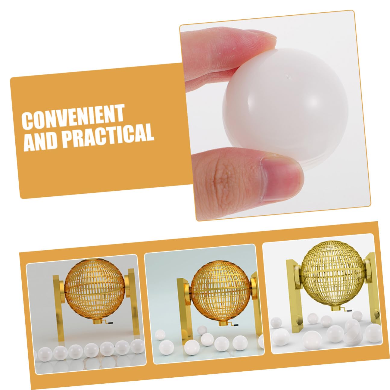 Sosoport 50 Palline per Estrazione Lotteria in Pvc Apribili Coperchio Pratico, Diametro 4 Cm, per Feste e Attività Festive, Confezione da 50 Pezzi