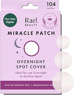 Rael Miracle Pimple Patches: Thicker Hydrocolloid Overnight Acne Spot Covers, Extra Strong Adhesion, 3 Sizes, Korean Skincare (104 Count)