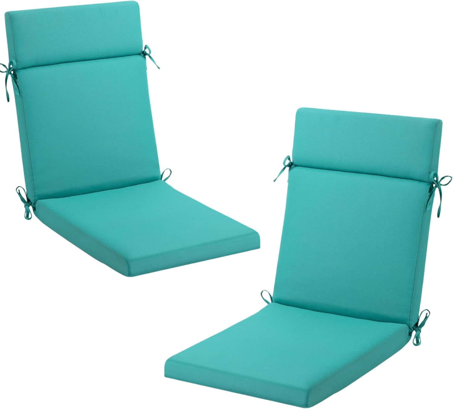 HERMOCE Outdoor Chair Patio Furniture Cushions, Rocking Chair Cushions Waterproof, 21" x 20", Outdoor Seat Cushions with Straps for Set of 2