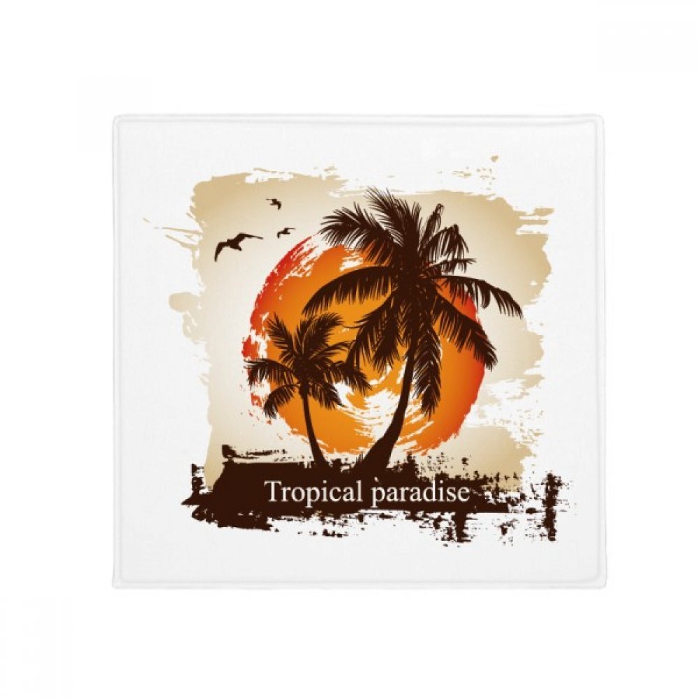 Tapis antidérapant pour animaux 50x50 motif cocotier sur la plage