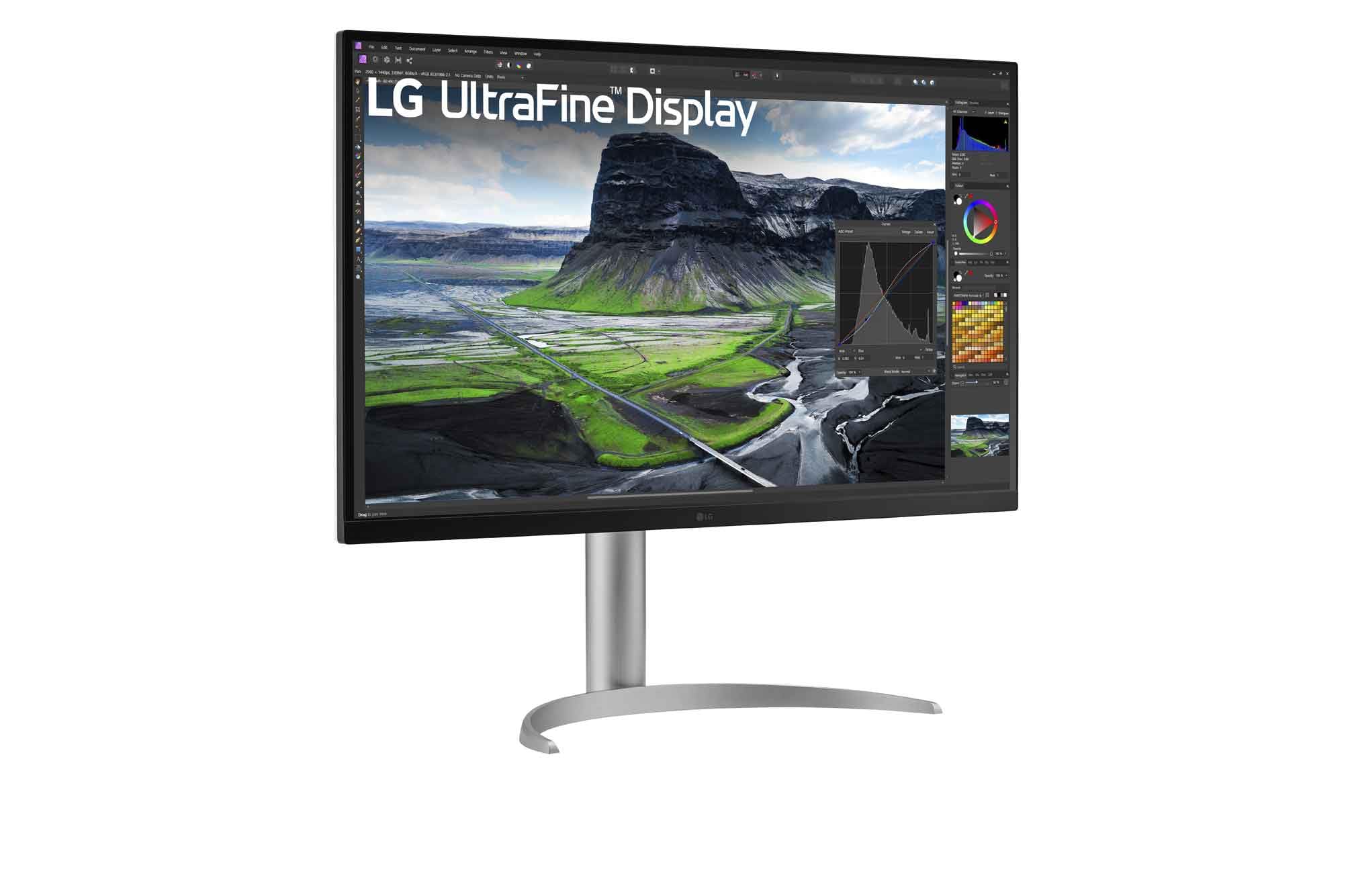 LG Ultrafine™ 32UQ850V-W.AEU Ecran PC 4K 32" - Dalle IPS résolution UHD (3840 x 2160), 5ms GtG 60Hz, Display HDRTM 400, DCI-P3 98%, AMD FreeSync, inclinable, réglable en Hauteur, Mode Portrait