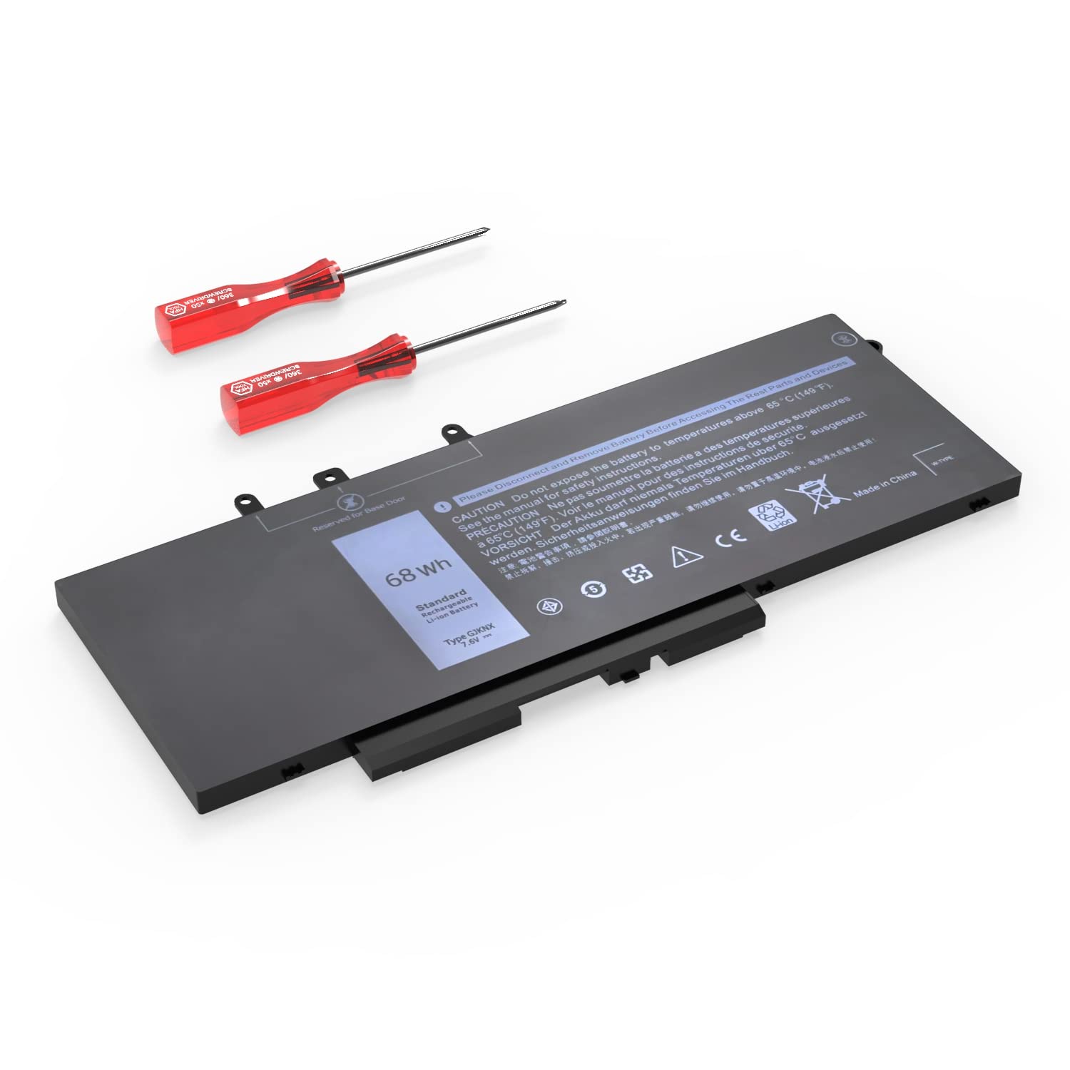 GJKNX 68Wh Laptop Battery Replacement for Dell Latitude 5580 5480 5280 5290 5288 5488 5590 5591 5490