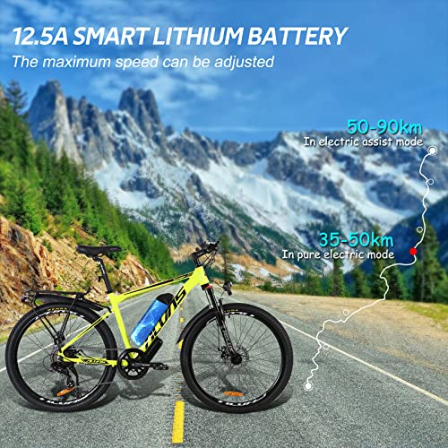 Hyuhome Electric Bikes for Adults Men Women, 26'' E Bikes for Men, Electric Mountain Bike with 36V 12.5Ah Removable… - Image 3