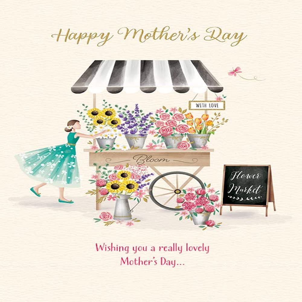 Piccadilly Greetings Happy Mother's Day Card - 9 x 6 inches