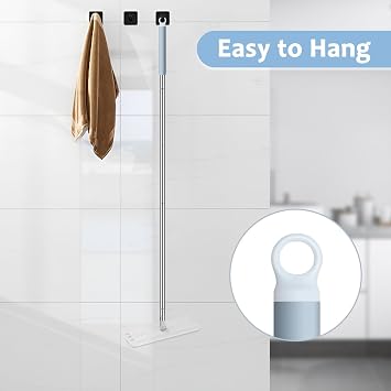 BOSHENG Mop Handle Extension Rods, for Extending Flat Mop, Mop Replacement Handle, Adjustable Steel Mop Handle Rods, 5 Pack