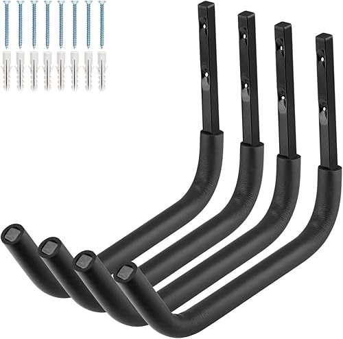 Miniatura 9 de Ganchos de almacenamiento para kayak, estante de almacenamiento de tabla de remo de montaje en pared de 15.5 pulgadas, colgador de tabla de surf
