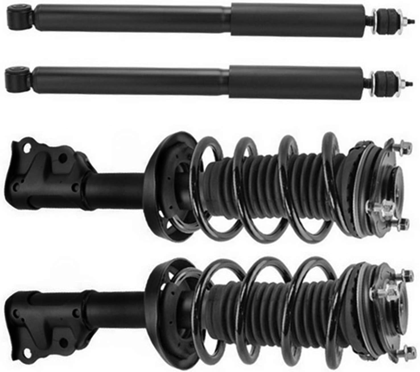 4pcs Front Complete Struts Rear Shocks fit for Honda Civic Acura CSX 2006 2007 2008 2009 2010 2011 1.8L 2.0L (Replace# 172286 172287 5609), Quick Struts Amortiguadores Delanteros Traseros