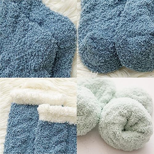 Tergy 6/20 Pairs Fuzzy Socks Soft Cozy Fluffy Warm Winter Sleep Plush Bed Microfiber Slipper Fleece Socks for Women2