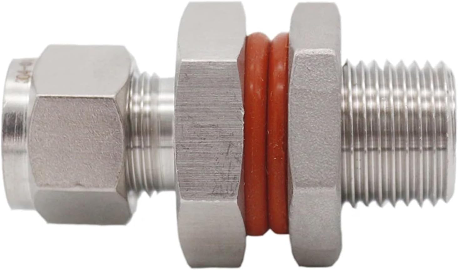 Heat Exchange Recirculatin (HERMS) Coil Weldless Bulkhead for 1/2" OD. Tube, 1/2" Male NPT x 1/2" Compression
