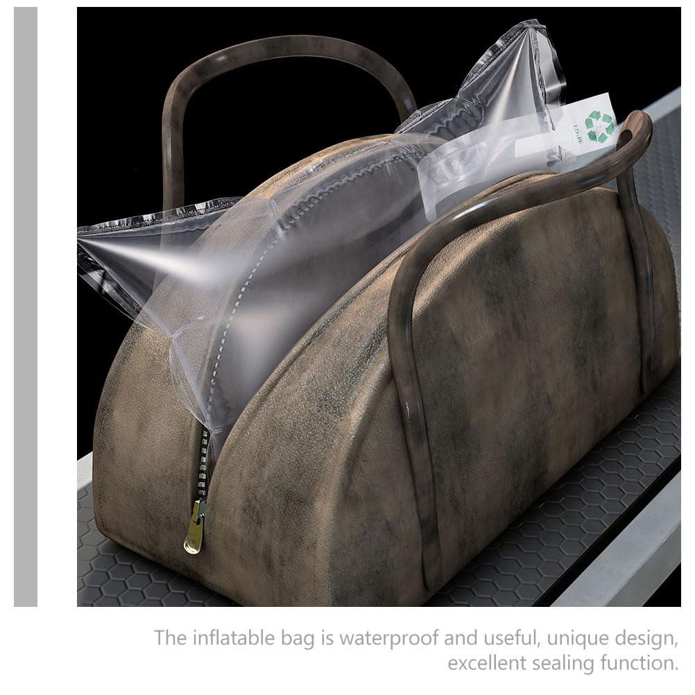 Lot de 50 sacs à air gonflables pour emballage, 15 x 25 cm, coussins de pompe à air portables pour l'expédition et le rembourrage, sacs d'emballage à bulles anti-écrasement pour la protection