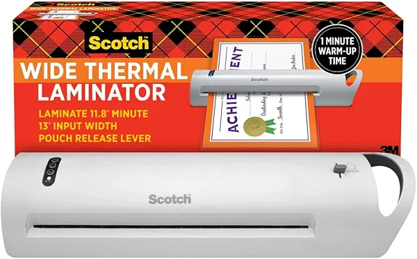 Scotch Thermal Laminator, Extra Wide 13 Inch Input, Ideal for Teachers, Small Offices, or Home (TL1302X)