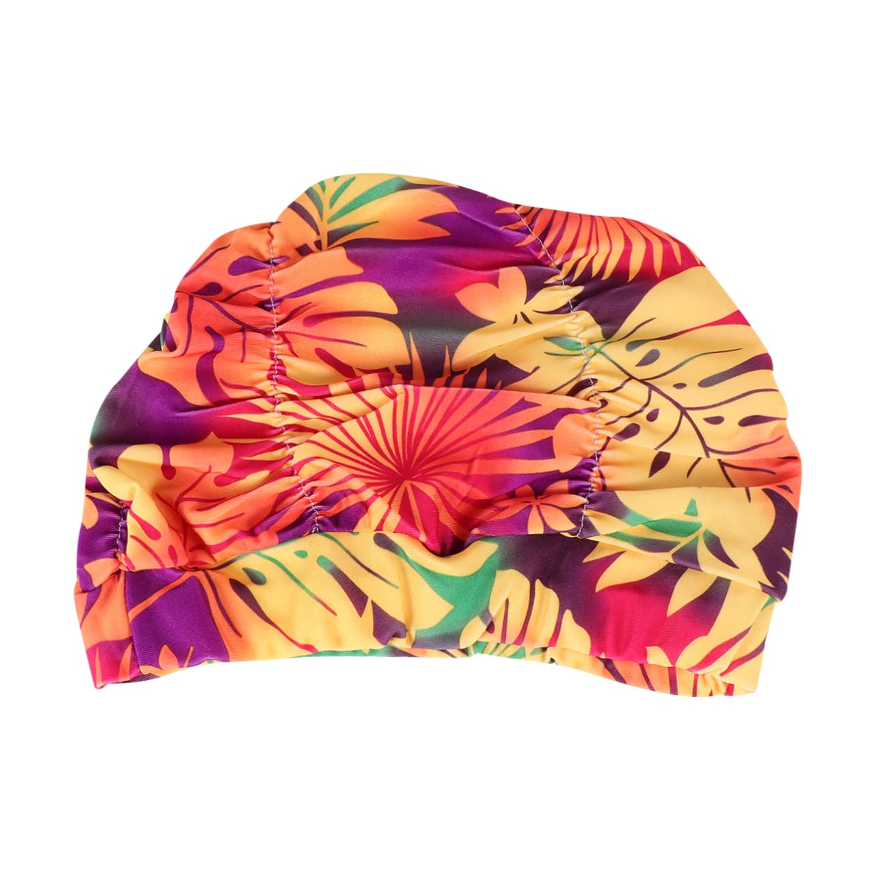 HANABASS Accessoires De Natation Chapeau De Bain Chapeaux De Natation De Fleurs pour Femmes Bonnet De Bain Oreille Bonnet De Bain Élastique Bonnet De Bain Imperméable Orange