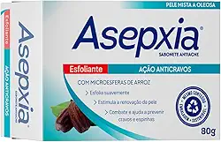 Asepxia Sabonete Esfoliante 80g — Limpeza Profunda com Microesferas Naturais | Remove Cravos e Oleosidade | Esfoliação Suave para Peles Mistas e Oleosas