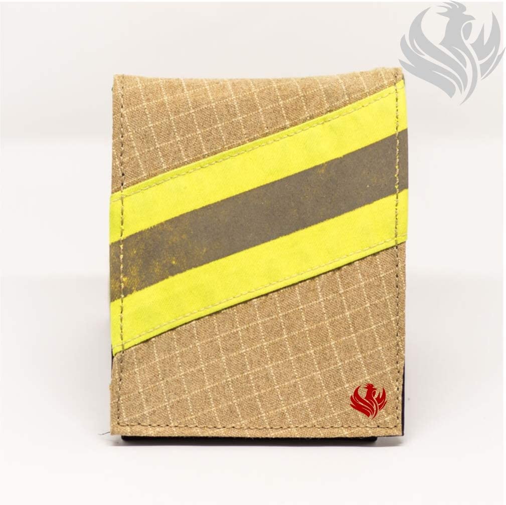 Feuerwehr Geldbörse/Portemonnaie/Geldtasche/Portjuchhe/Brieftasche Geldbeutel / 125 x 95 x 20 mm/Original aus gebrauchter Feuerwehrkleidung/aus Deutschland (PBI Gold, PBI)