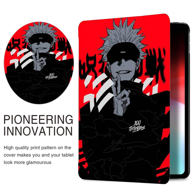 LunarDrift Custodia Cover per Lenovo Tab M10 Plus (3rd Gen) 10.6'' Anime Gojo Satoru Tablet con Supporto Protettiva Multi-Angoli Regolabile Sottile Antiurto Holder Flip in pelle PU