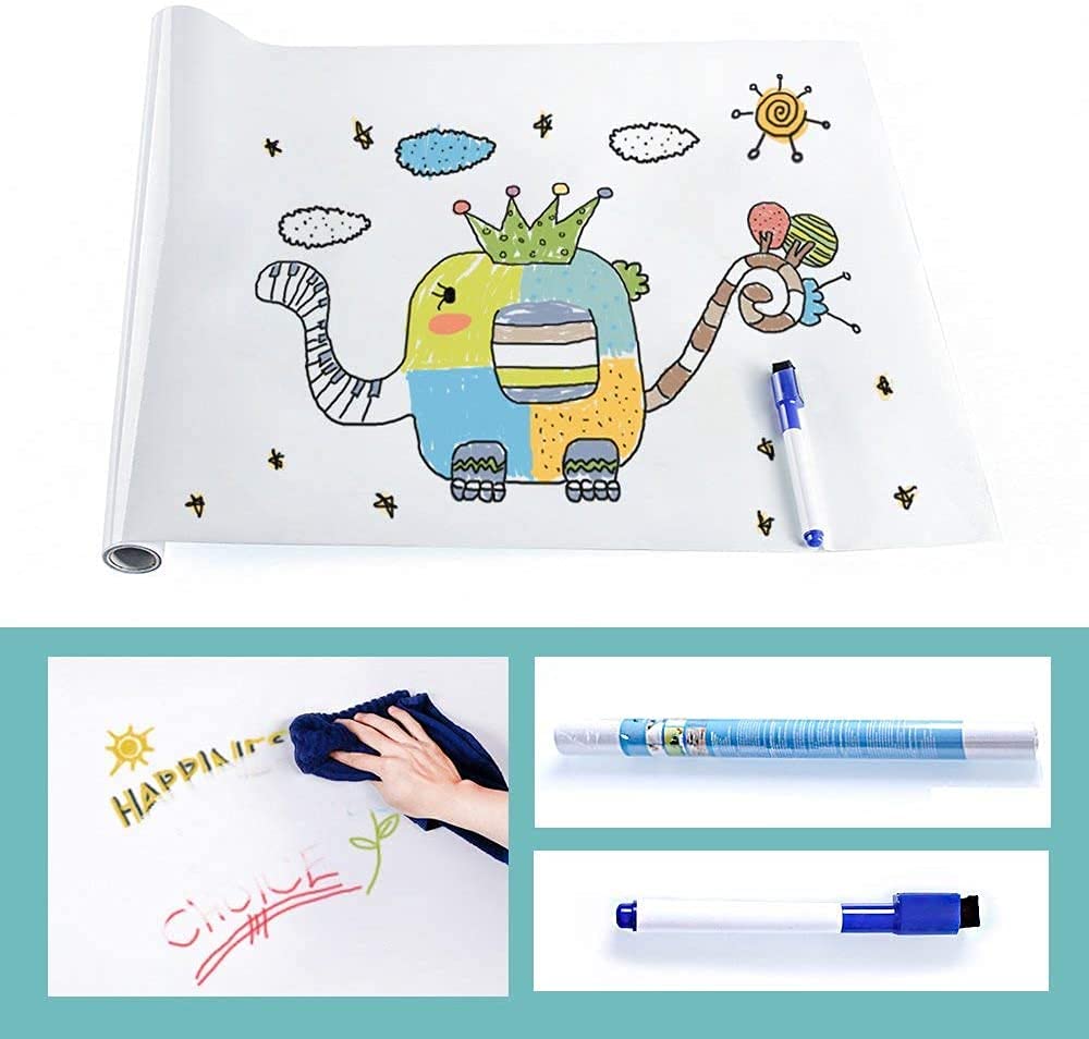 Buy Kesote Whiteboard Paper Wall Dry Wipe Sticker Board Reusable Self Adhesive Whiteboard Paper