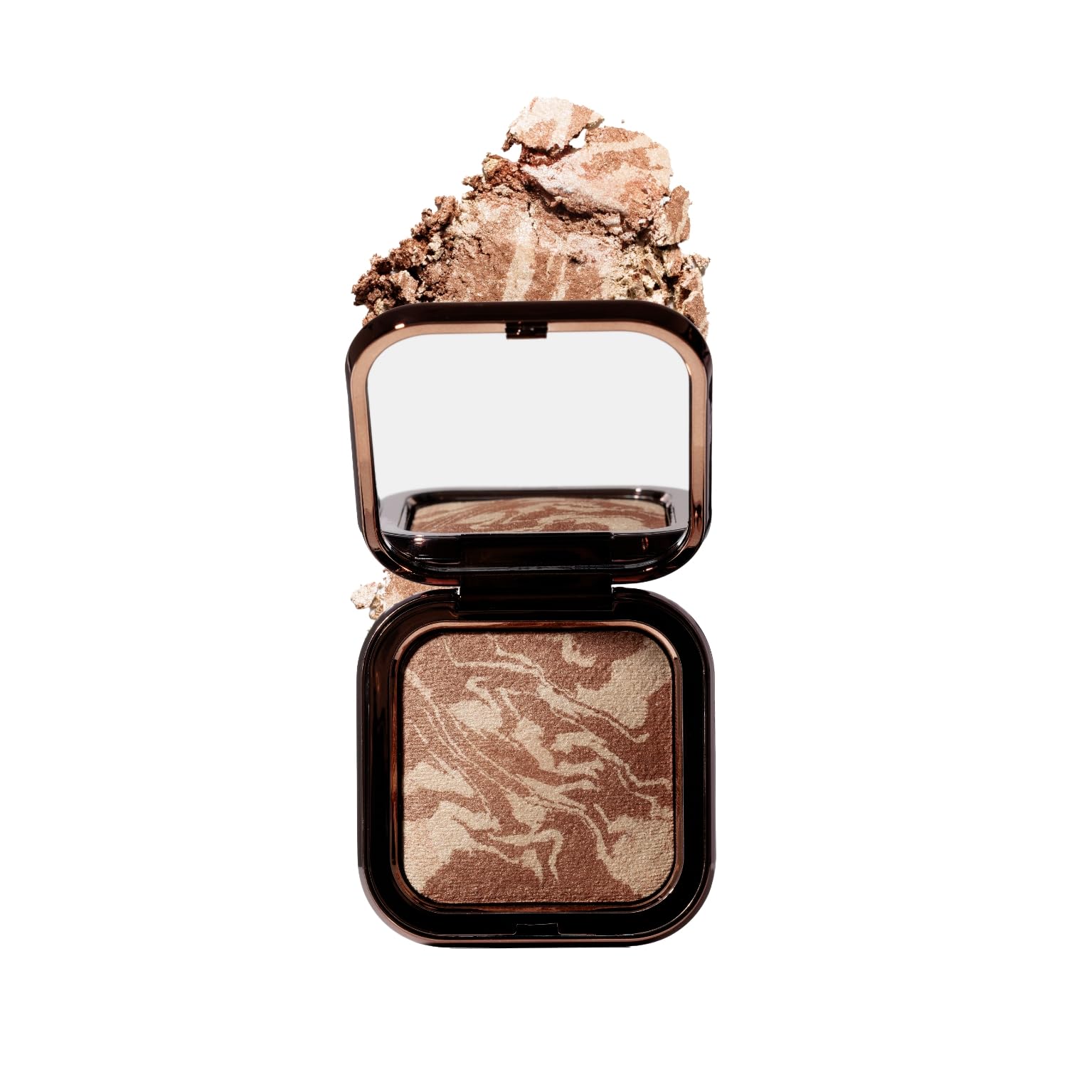 EVERYBODY LONDON Rozświetlający bronzer w kompakcie, efekt skóry muśniętej słońcem, ultralekka formuła, promienne wykończenie i konturowanie, 6g (Golden Hour)