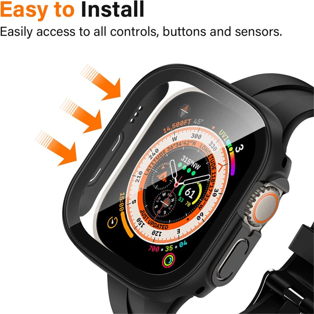 HANKN 2 Pack Plated Case for Apple Watch Series Tempered Glass Screen Protector Case - Image 4