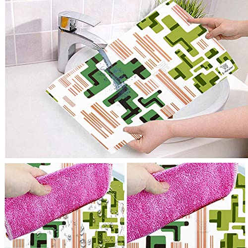 Image of Polyester 3-Layered Fridge Top Cover /Refrigerator Cover with Utility Pockets and Set of 4 Pc Fridge Mats (Color-Green, Size-39x21 Inch)