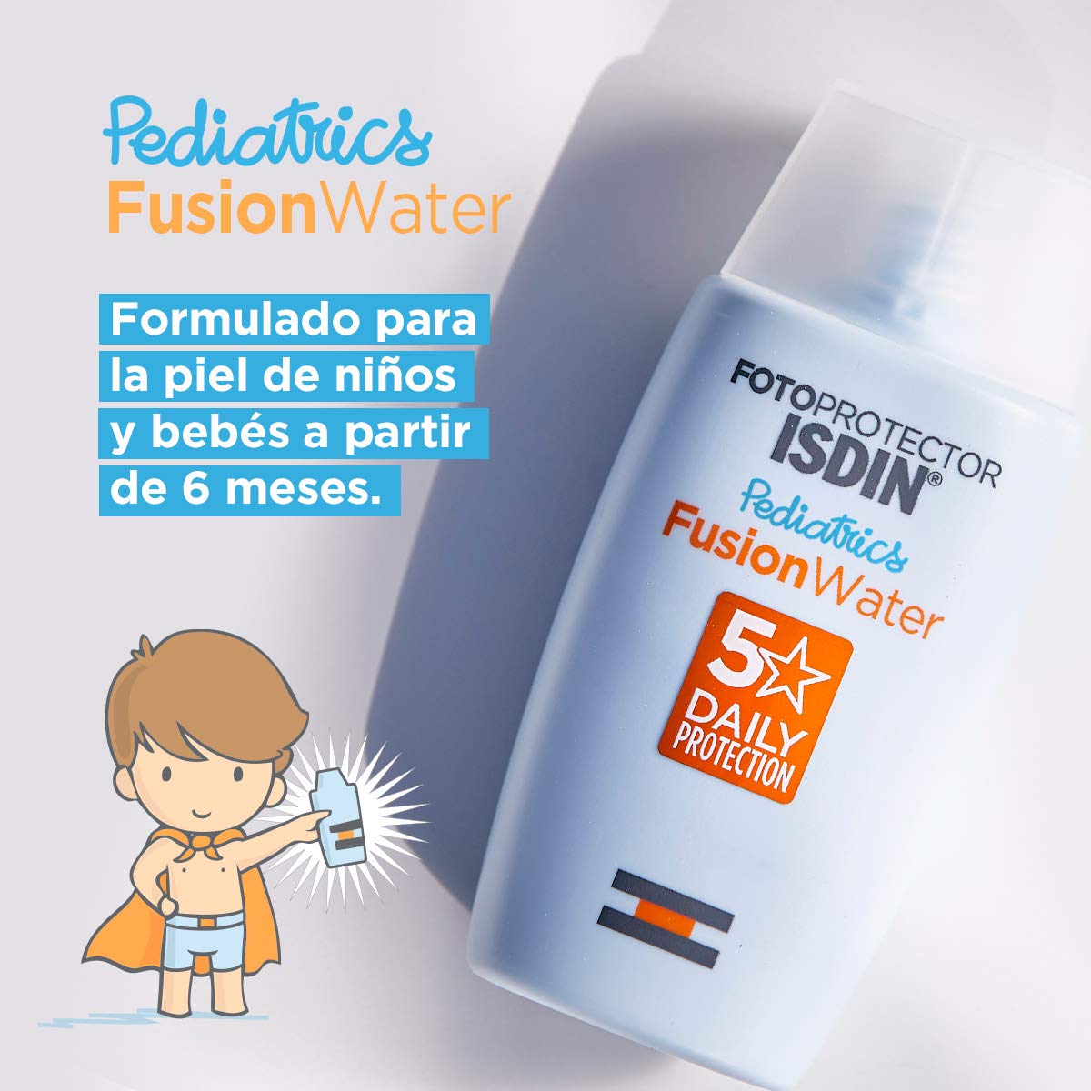 ISDIN Fotoprotector Gel Cream SPF 50+ Isdin Fotoprotector Fusion Water Pediatrics SPF 50 - Protector solar facial para niños