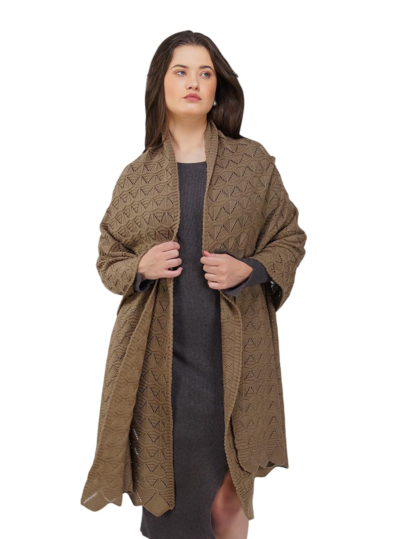 joe hazel Solid Women Mustard Poncho-picture-37