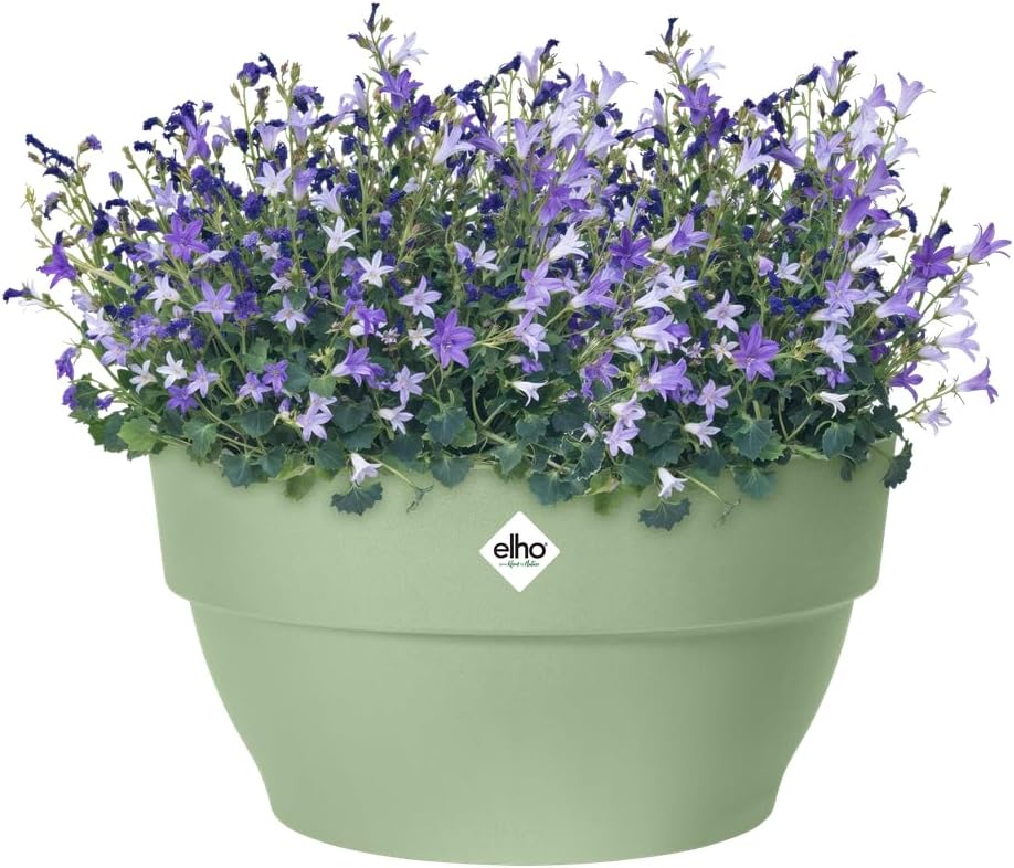 elho Vibia Campana Bowl 27 - Flower Pot for Outdoor Use - Diameter 27.0 x Height 14.0 cm - Green/Pistachio Green