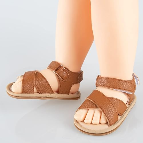 Miniatura 2 de HONGTEYA Sandalias para bebés y niñas de 0 a 24 meses, zapatos de verano para bebés, suela de goma antideslizante, zapatos de caminar para bebés