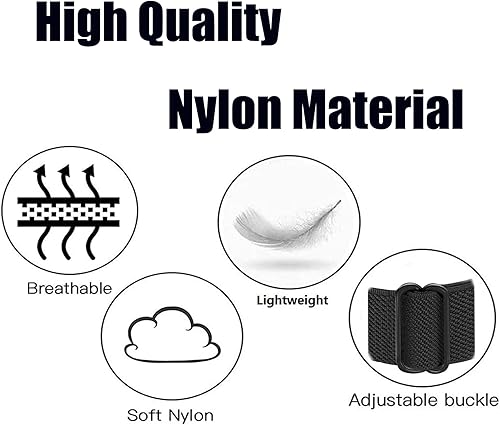 Miniatura 10 de Paquete de 8 bandas elásticas compatibles con Fitbit Versa 2  Versa  Versa Lite  Versa SE para mujeres y hombres, correas de repuesto de tela de