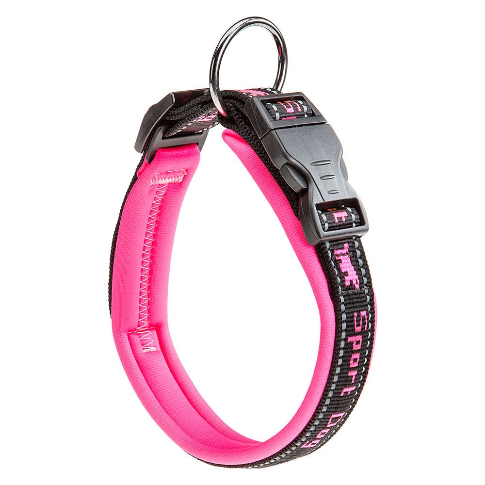 Collier pour chien Ferplast Sport Dog rose aux finitions haut de gamme