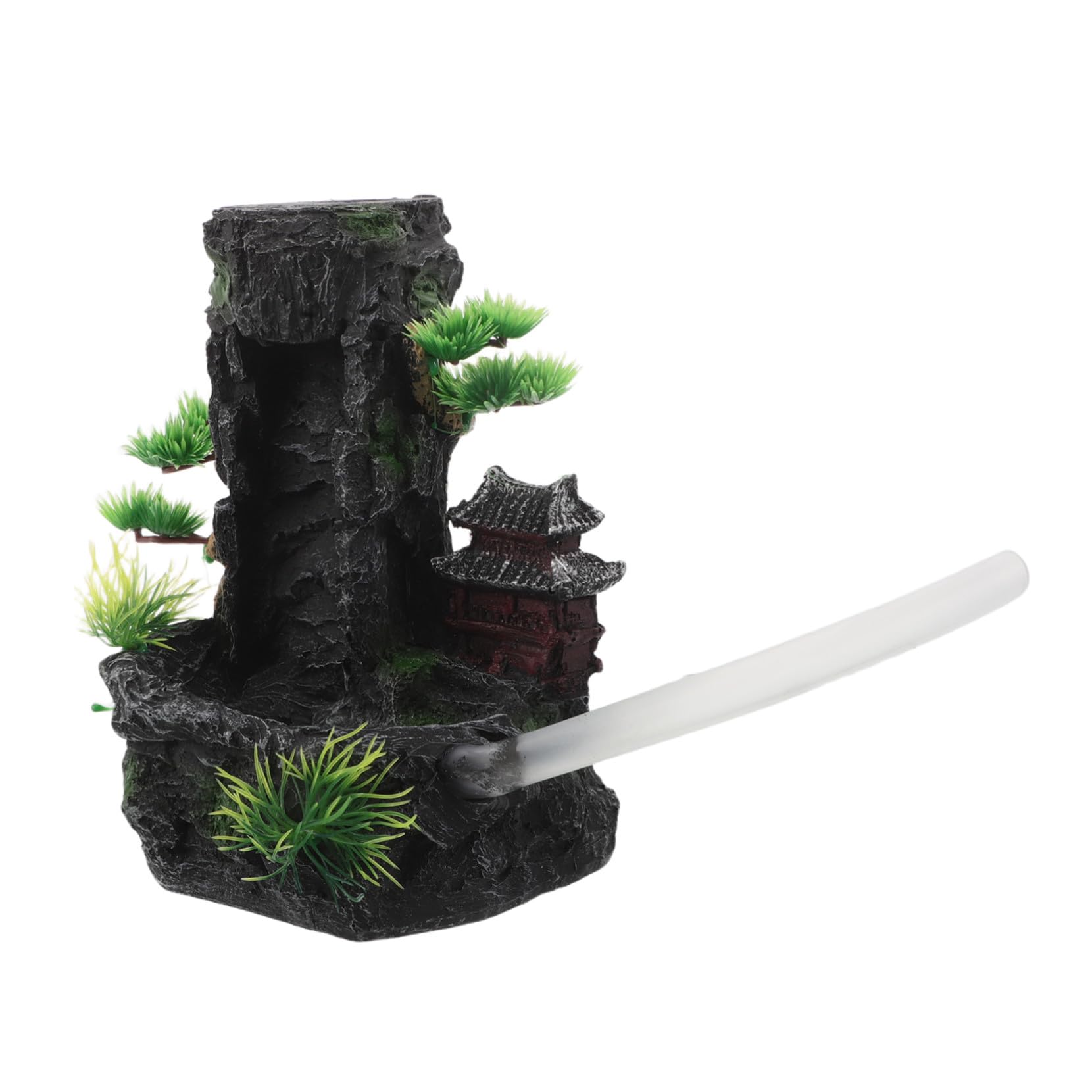 Toddmomy Decoraciones de Acuario Roca de Montaña de Resina Artificial Hogar Oficina Cascada Pequeña para Acuario Decoración de Roca Artificial para Pecera Escondite para Peces