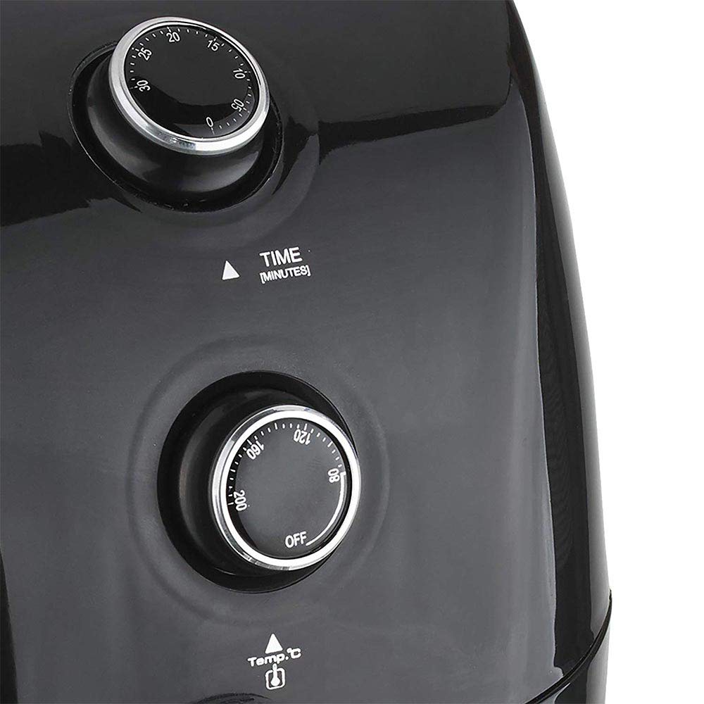 Bakaji Friggitrice ad Aria Calda Senza Olio Airfryer Digitale 3,25 Lt Frigge Cuoce Arrostisce in modo Naturale e Salutare Potenza 1300W con Timer e Regolazione Temperatura