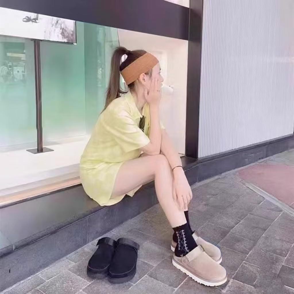 Clogs for Women Suede Clog Adjustable Women's Platform Clogs Women's Mules & Clogs Casual Cloud Sandals Non Slip Shoes Slippers - Image 2