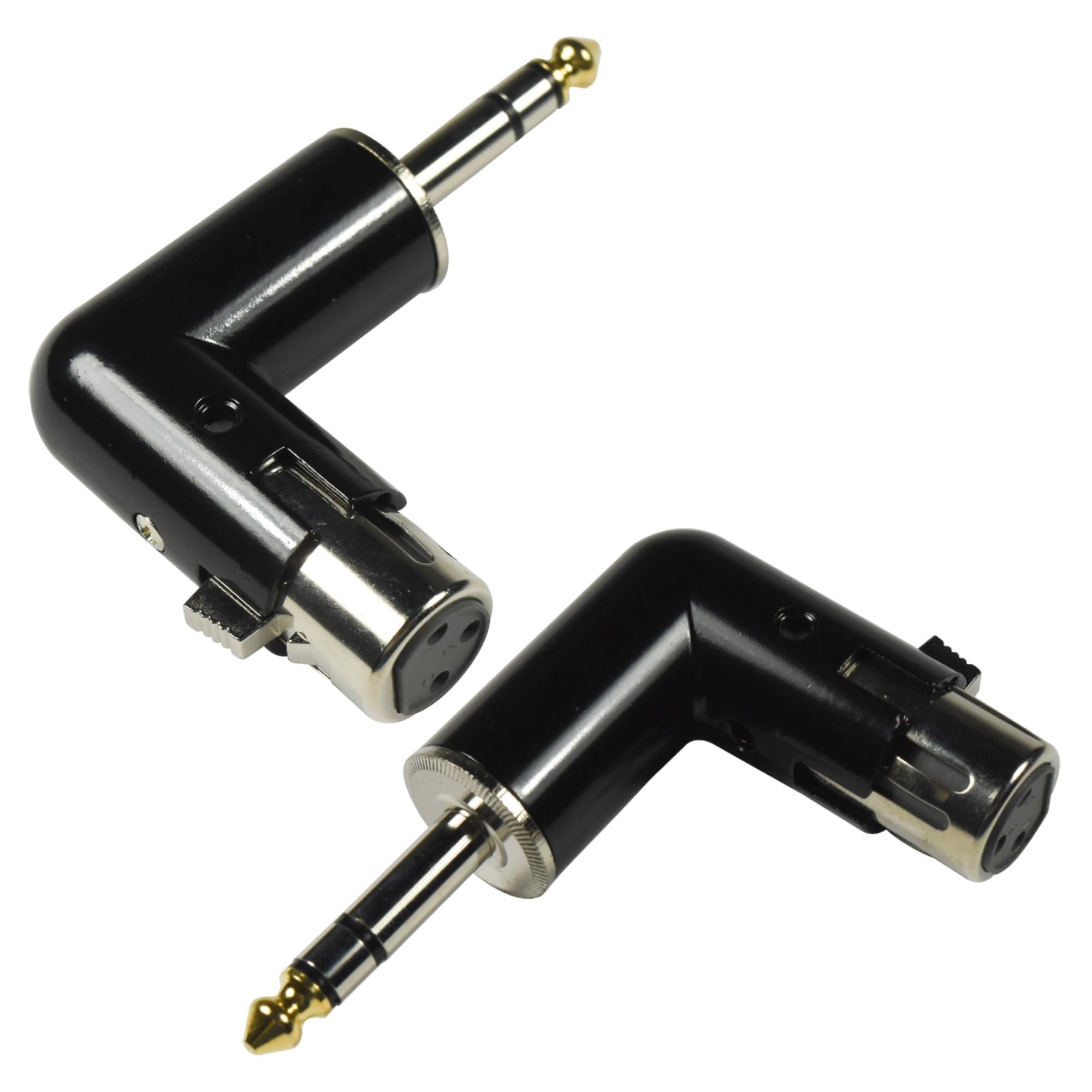 Câble Microphone Angle Droit 6,35mm Vers XLR - 30cm - Asymétrique Pour Table Mixage, Ampli, Sono