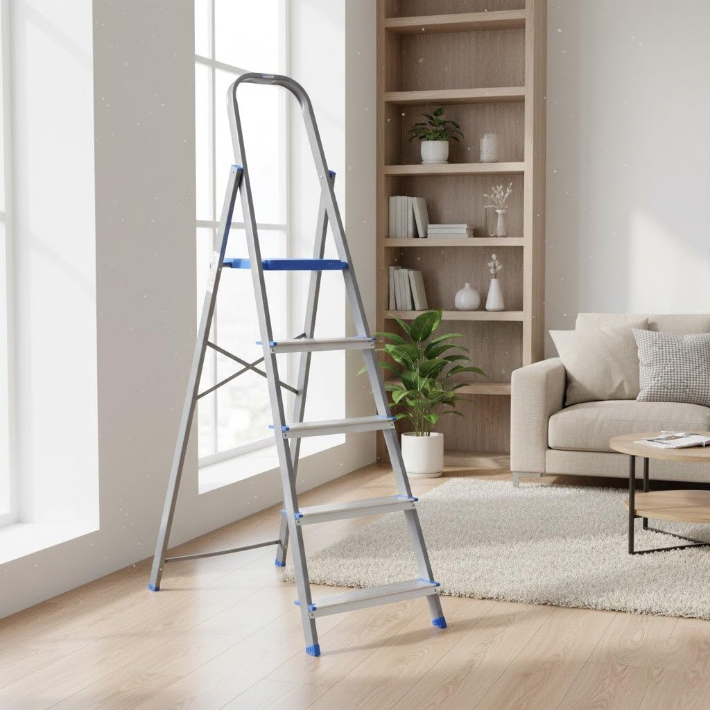 Nilkamal Rise 5 Step Ladder - Heavy Duty & Safe -1