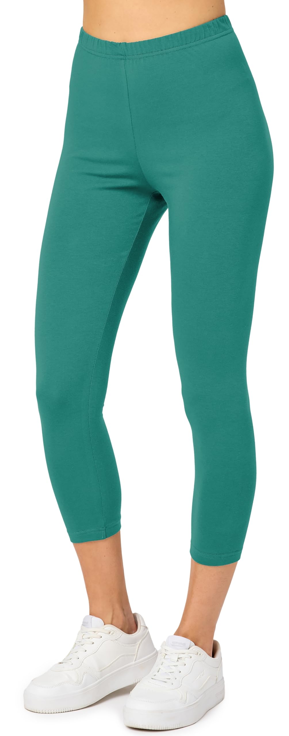 Merry Style Damen Leggings 3/4 aus Baumwolle mit Stretch - Leichte Capri Leggings Damen aus atmungsaktiver, elastischer Baumwolle, ideal für Yoga Sport MS10-199