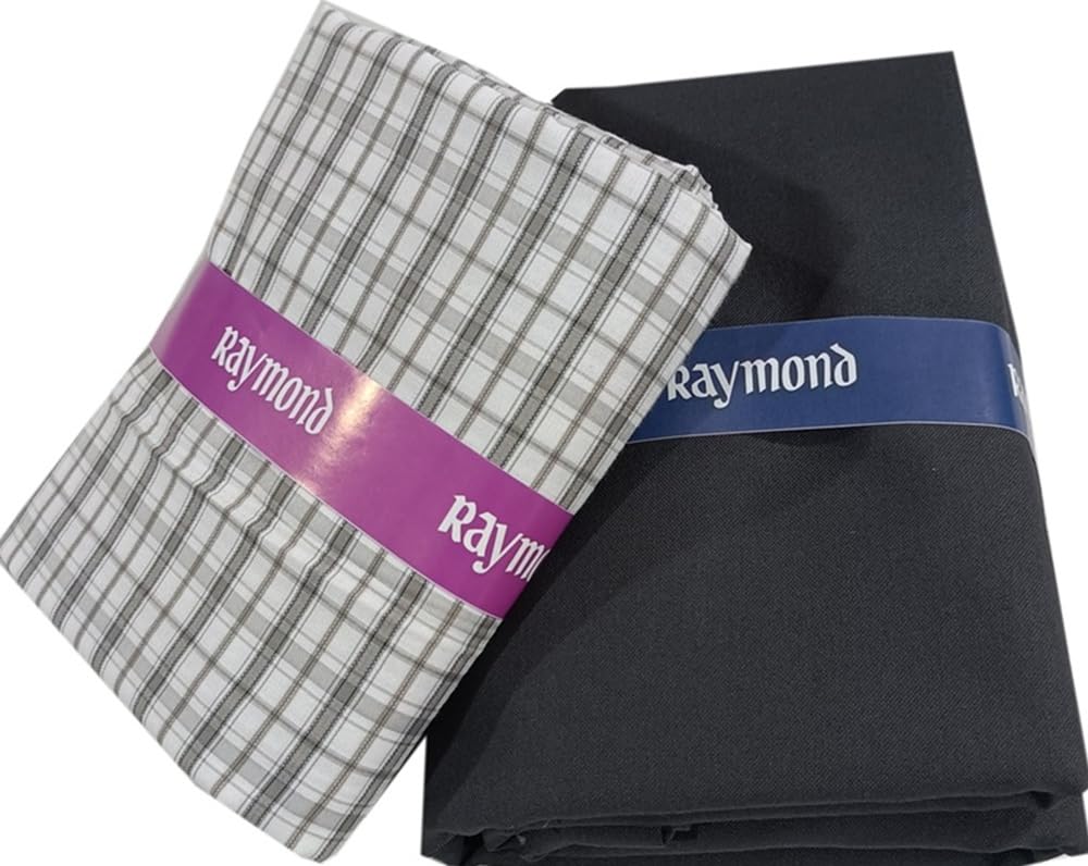 raymond fabrics Raymond Quick Style Men's Unstitched Cotton Shirt Fabric, Plaid Check Pattern, Premium Formal Collection-picture-12