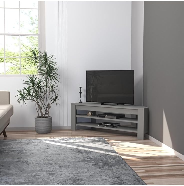 Corner TV Sehpası, 120 cm – Köşe Tasarım Gri