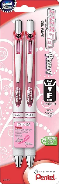 Pentel 163812 EnerGel Pearl Deluxe RTX Retractable Liquid Gel Pen Fine Point
