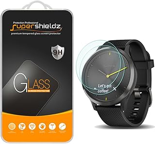 Supershieldz (2 Pack) Designed for Garmin Vivomove HR Tempered Glass Screen Protector, Anti Scratch, Bubble Free