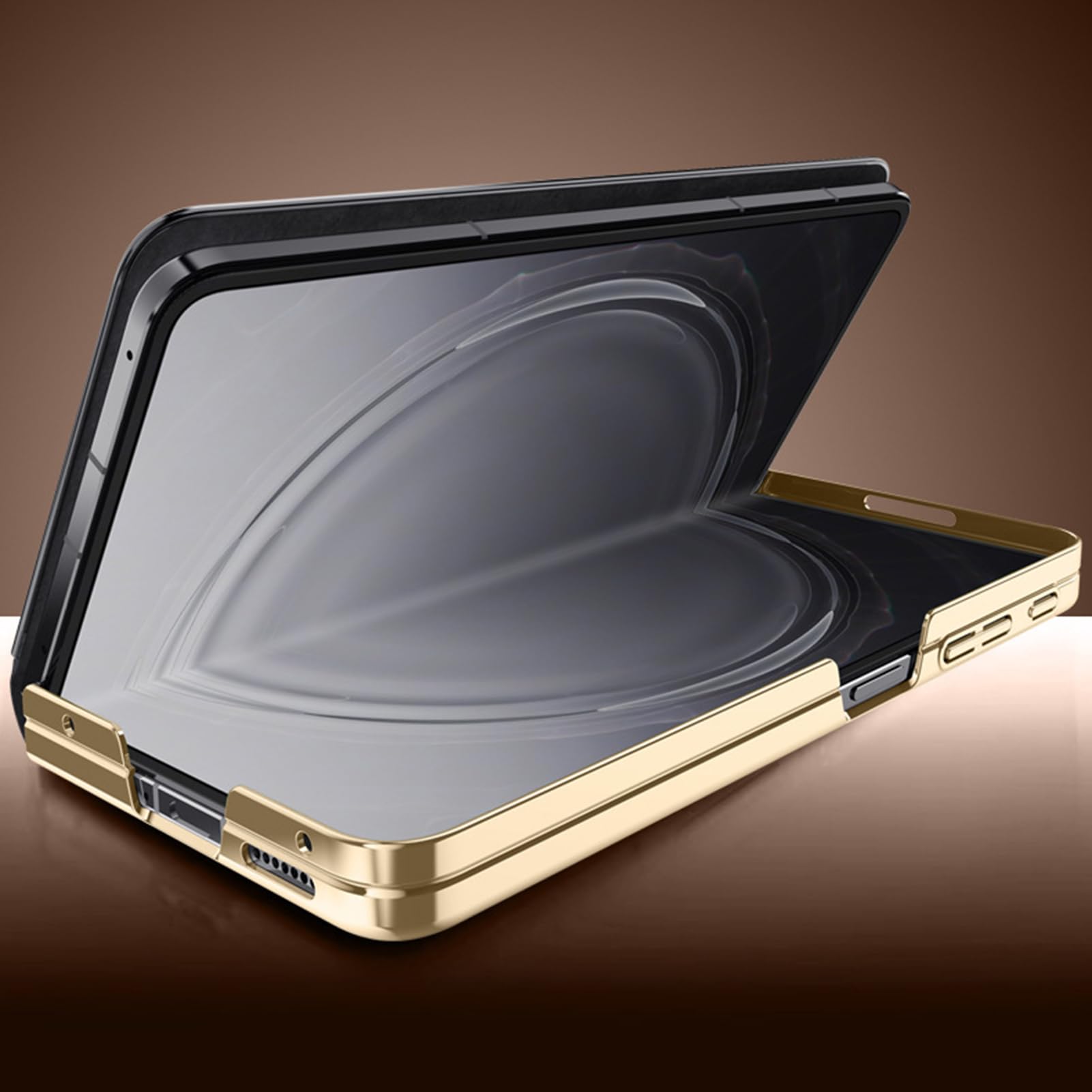 Skórzane etui do Oppo Find N6, uchwyt na pierścień, magnetyczne etui z przyssawką, ochrona obiektywu, biznesowa podszewka z włókna foliowego, czarny, N6