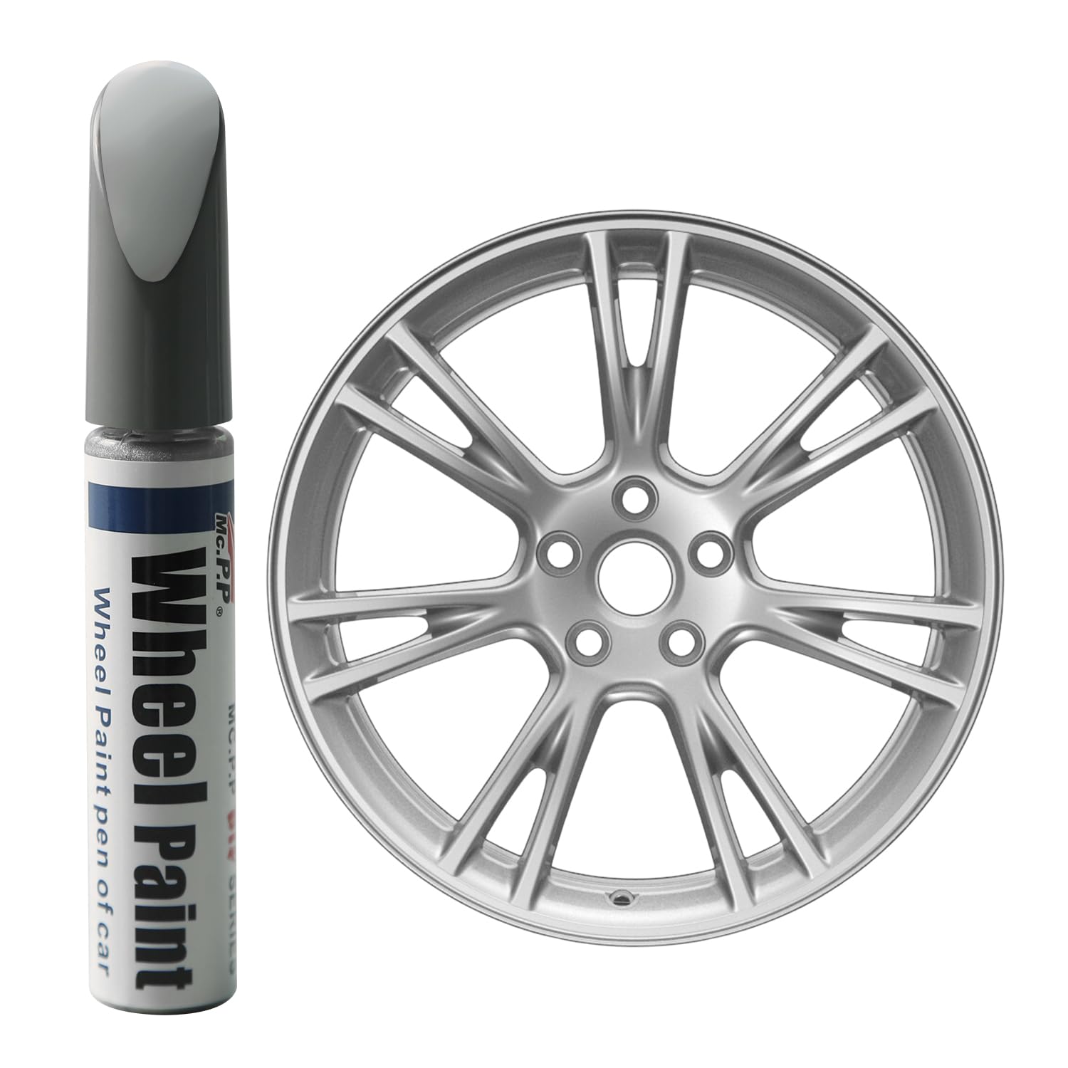 Pintura de retoque para llantas Tesla Model Y LR de inducción 20 pulgadas, negro mate, 15 ml (paquete de 1), formulación especial, impermeable, incluye masilla — view 5