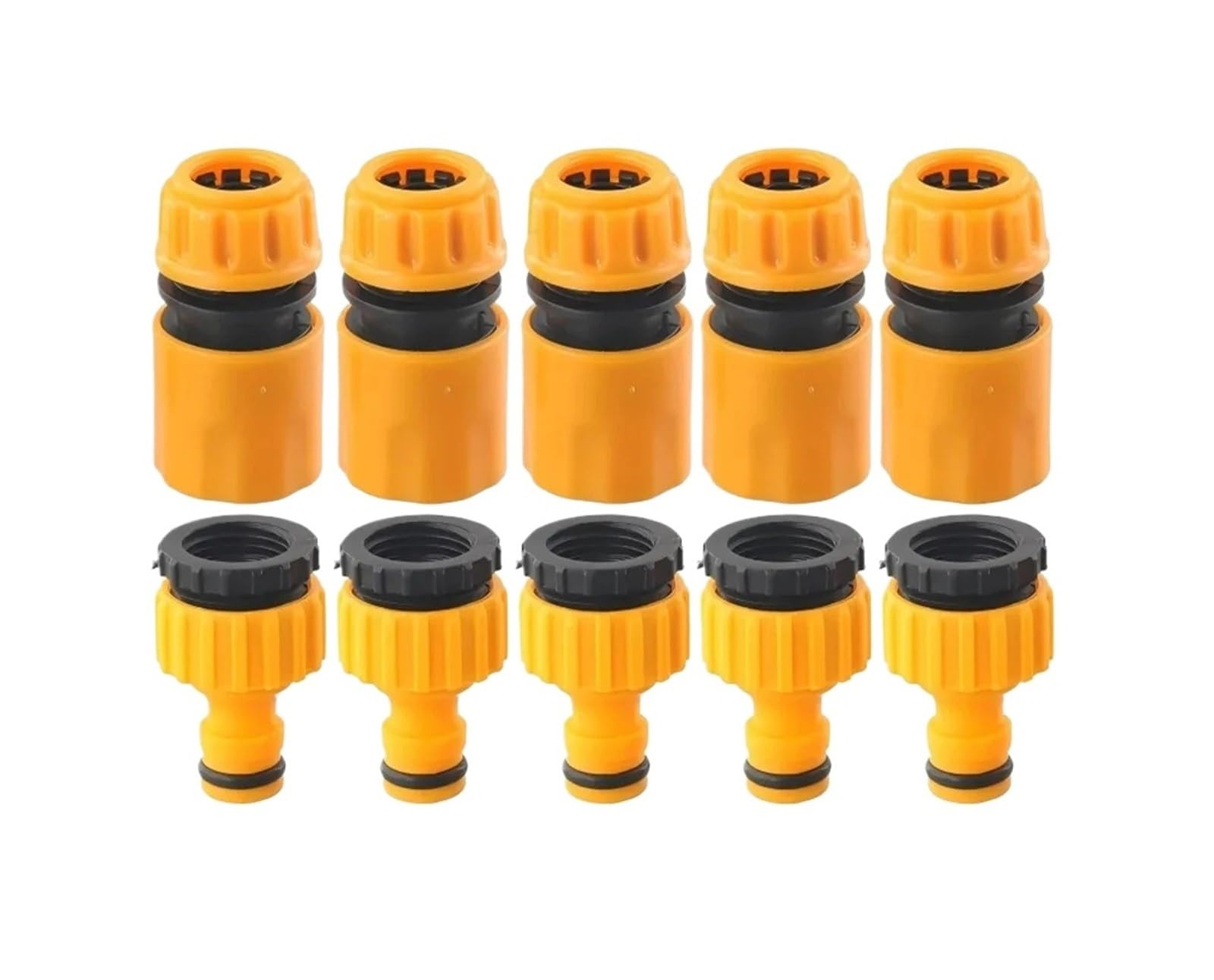 10pcs Hose Faucet Quick Connector 3/4 & 1/2 Inch Graden Water Tap Threaded Adapter for Garden Irrigation