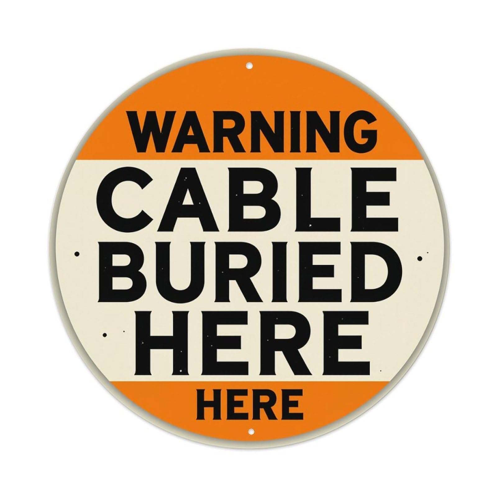 Warning Cable Buried Here Here Tin Sign Vintage Style Home Bar Garden Wall Plaque Decor Metal Poster 8x12 Inch