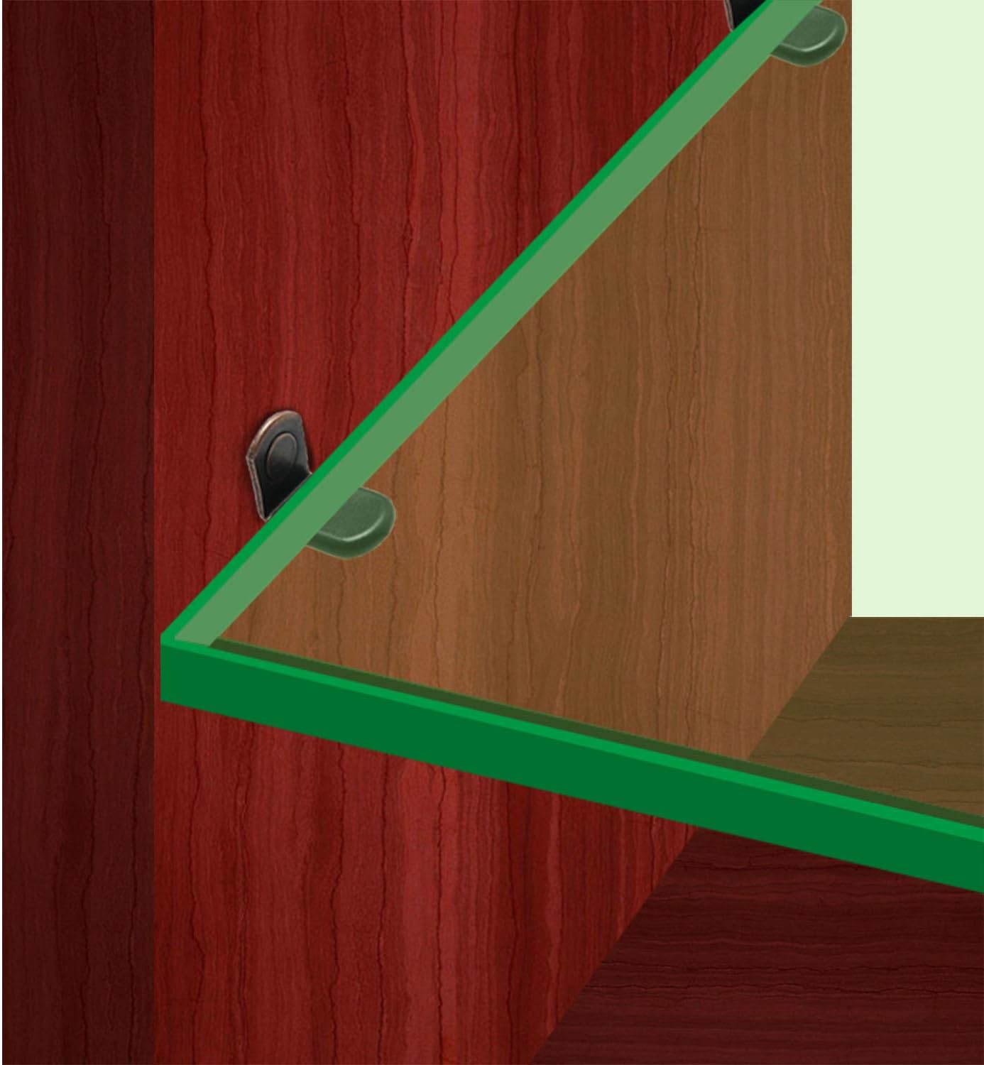 20pcs Shelf Support Peg, 6mm L-Shaped Support, Furniture Cabinet Shelf, Bracket Pegs with Sleeve, Antique Bronze
