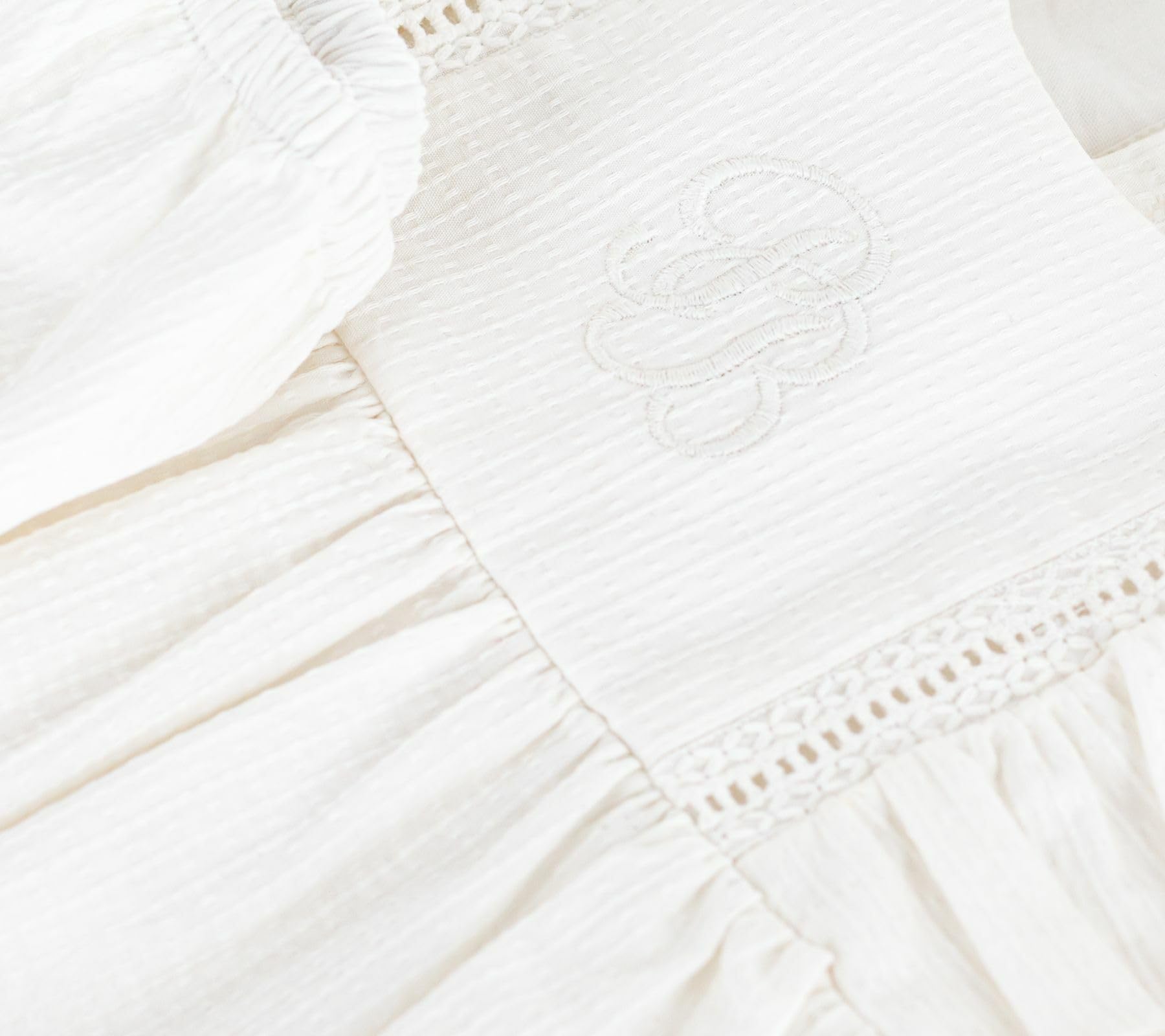 Petit Bateau Robe Bébé En Coton Sans Manche Unie Et Brodée avec Son Bloomer A0dv501 Vestito Bimba 0-24 (Pacco da 1)