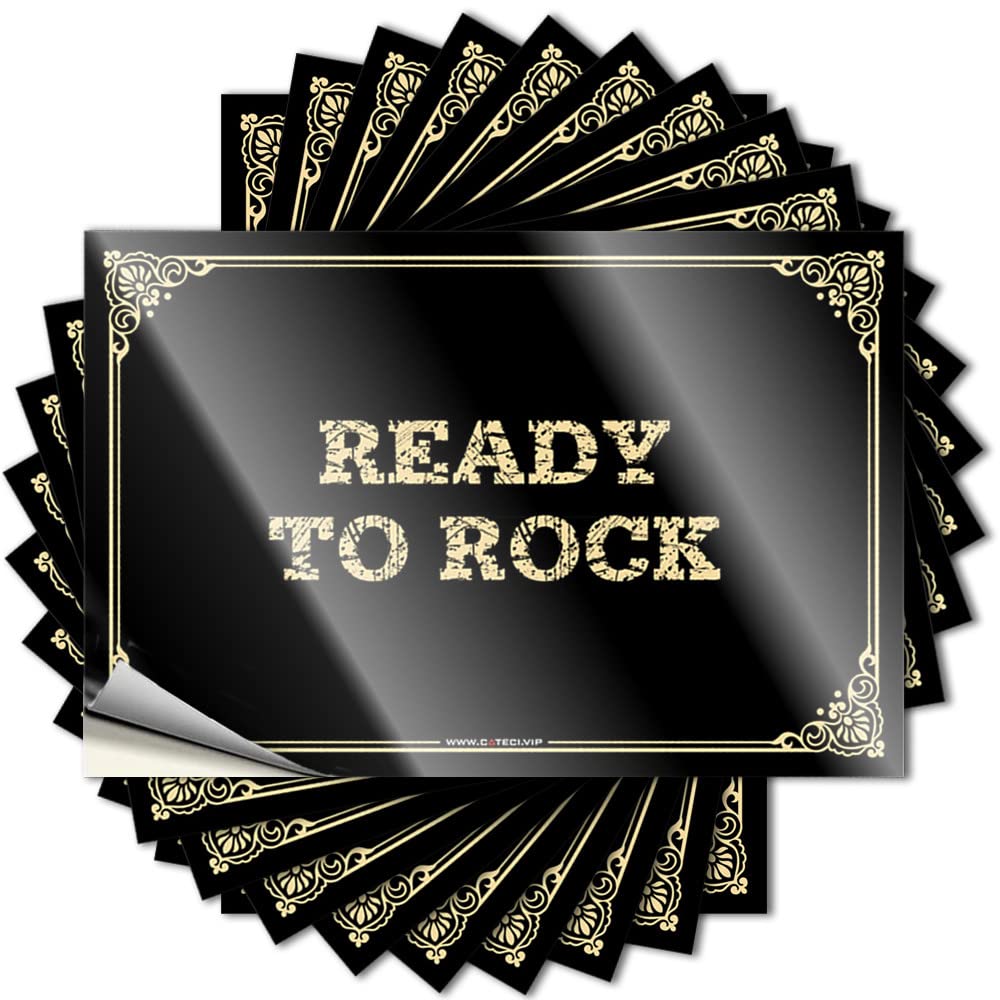 Tiki Bar Decorations Bumper Lettering Sticker | Ready to Rock Custom for Teacher Decor(6X9CM)